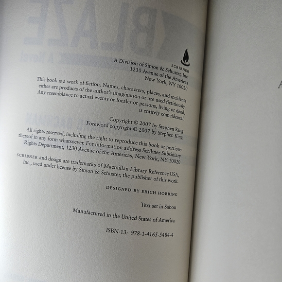 📖 BLAZE by Richard Bachman Foreword by Stephen King Hardcover 📖 $2/16 - Picture 5 of 16